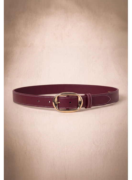 CEINTURE CUIR - MOOKYN - BORDEAUX